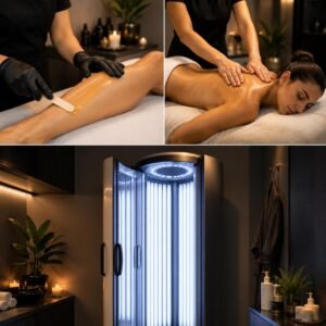 Home 7 Waxing, massage and standing sunbed services at Darya’s Touch beauty salon in Manchester